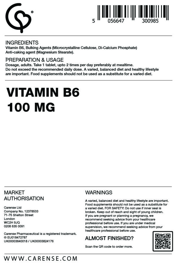 Vitamin B6 100 mg - Image 2